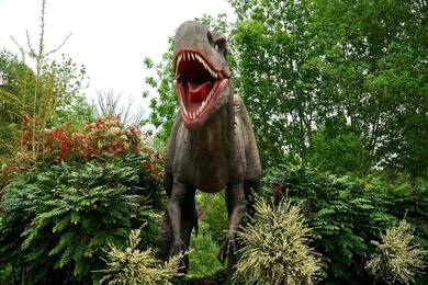 Brown Trex Dinosaur Statue