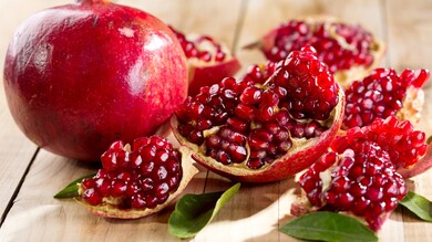 Pomegranate on Table HD Wallpaper
