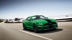 4K Image of Green Ford Mustang Car