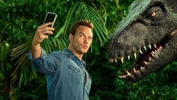 Actor Chris Pratt in Jurassic World Movie Photo