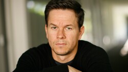 Actor Mark Wahlberg in Black T-shirt