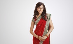 Actress Rakul Preet Singh In Red Saree