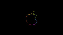 Apple Logo in Black Background