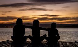 Children Play During Sunset
