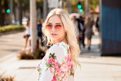 Gorgeous Blonde Girl With Cool Sunglasses