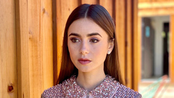 Lily Collins British American Actress in Awards Photoshoot