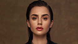 Lily Collins Close Up Face