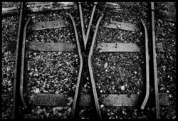 Railway Track Black and White Photo