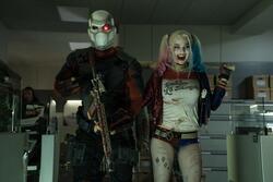 Suicide Squad Margot Robbie as Harley Quinn and Deadshot as Will Smith