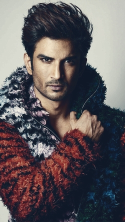 Sushant in Feather Jacket