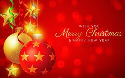 Wish You Merry Christmas and Happy New Year Wallpaper Background