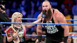 Wrestler Strowman With Alexa Bliss WWE