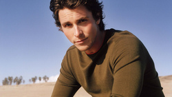 Young Christian Bale In Grey TShirt