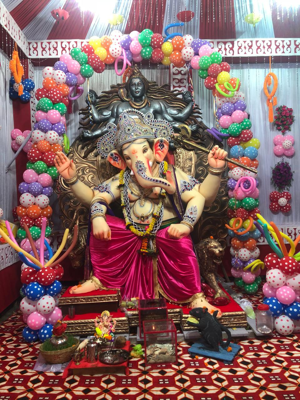 Pin by jitendra solanki on Ganpati decoration ideas  Ganpati decoration  design Mandir decoration Ganapati decoration