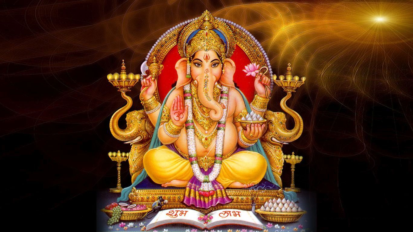 God Ganesha Digital Wallpaper | 1366x768 resolution wallpaper