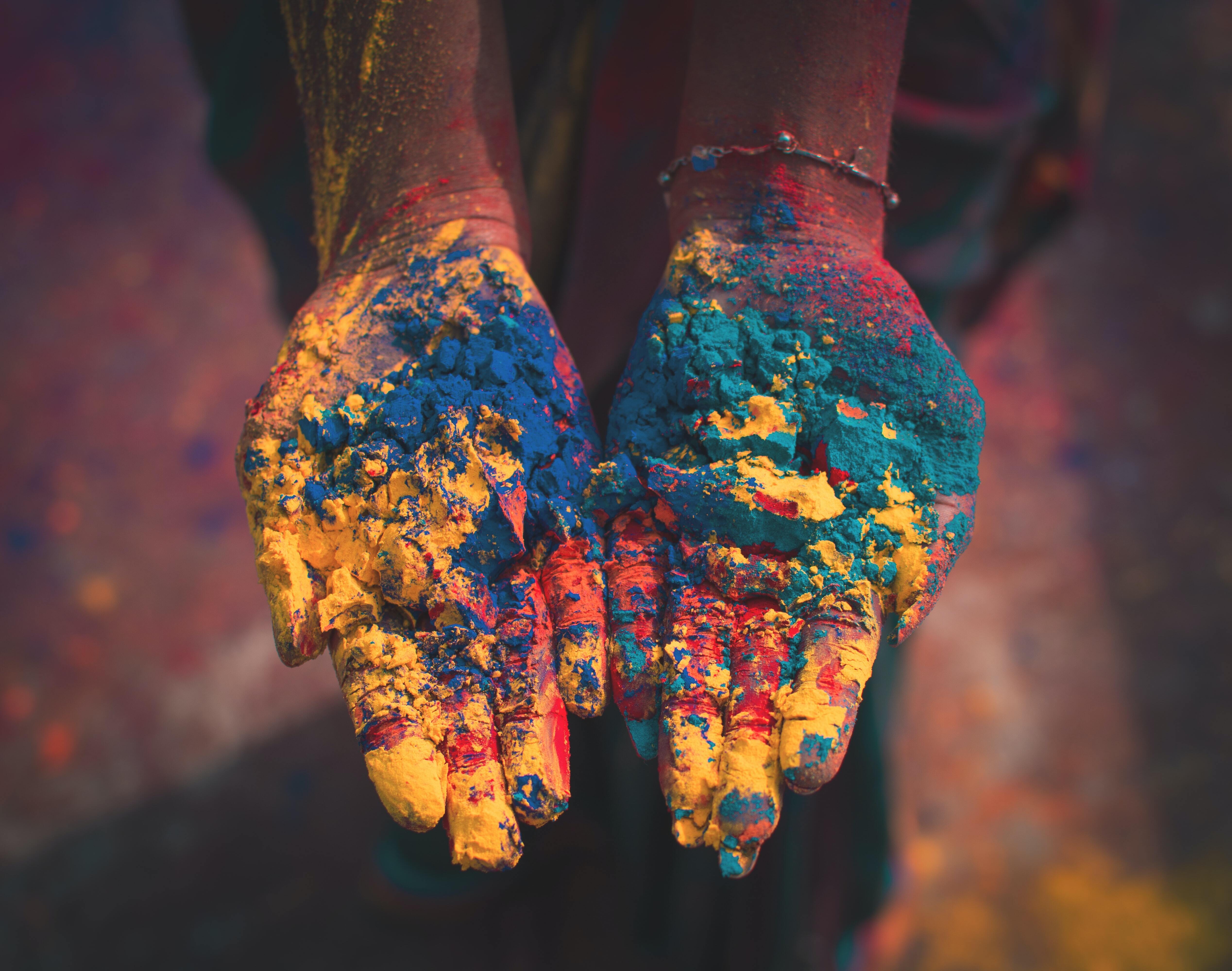 Beautiful Fun Photo of Children Celebrating and Enjoying Holi Colors  HD  Wallpapers