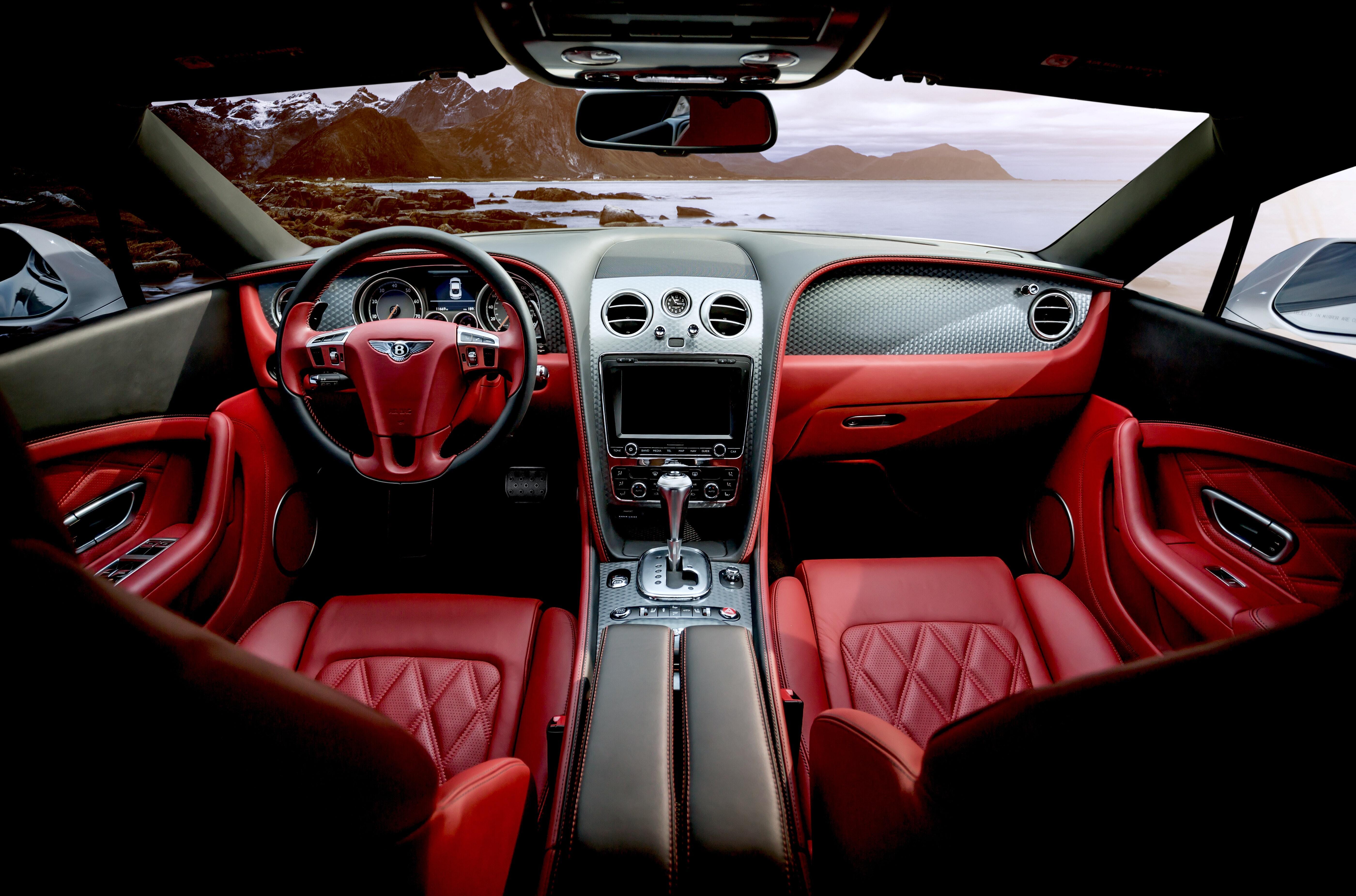 Red Bentley Car Inside View | Wallpapers Share