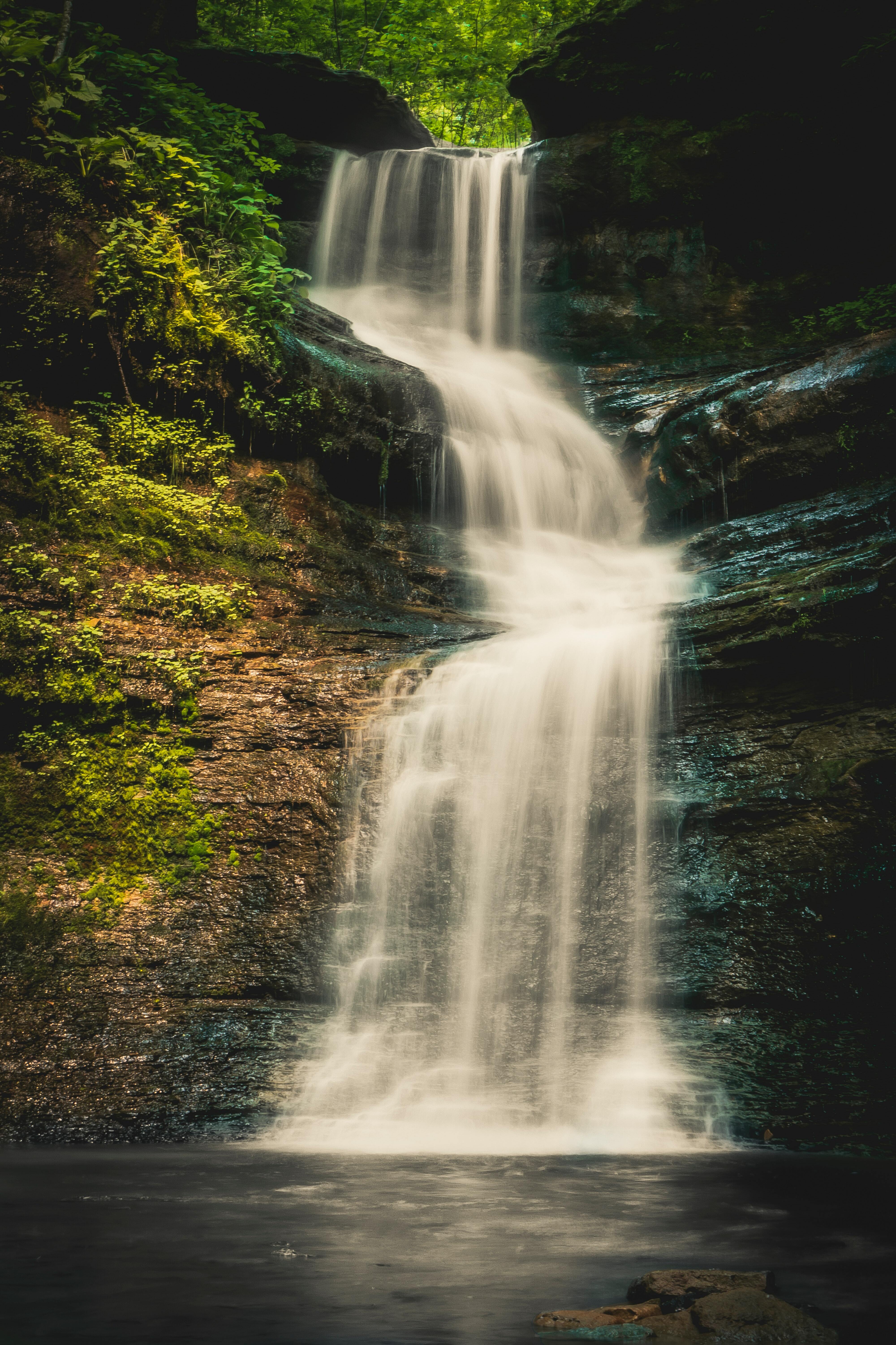 Waterfall Nature Scenery Wallpaper iPhone Phone 4K #1340e