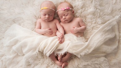 2 Cute Baby Sleep Photo 4K