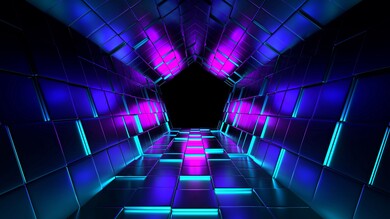 3D Tunnel Purple Wall