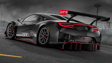 4K Black Car of Acura NSX GT3