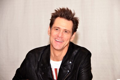 Actor Jim Carrey In Black Jacket