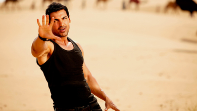 Actor John Abraham Wear Black Cloth