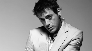 Actor Robert Downey Jr Black And White Wallpaper