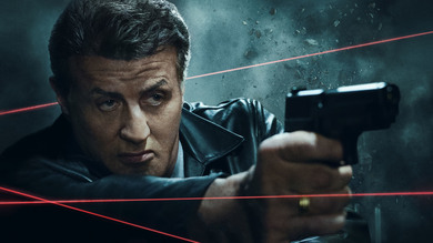 Actor Sylvester Stallone Holding Gun 4K Wallpaper