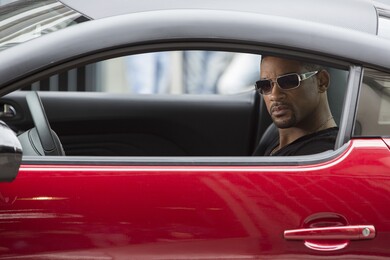 Actor Will Smith Driving His Car