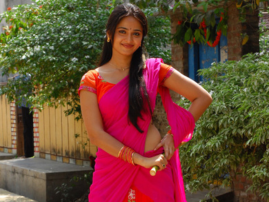 Anushka Shetty in Pink Saree