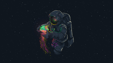 Astronaut in Sky Wallpaper