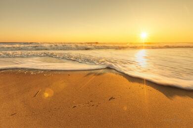 Awesome Sunset at Beach Landscape
