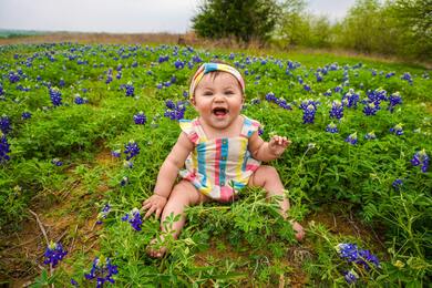 Baby Girl in Farm