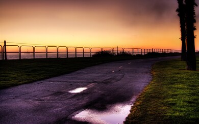 Beach Path During Sunset