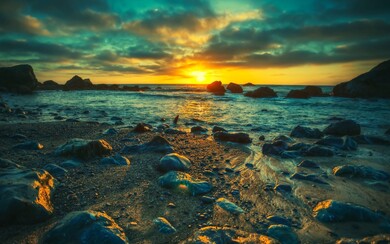 Beach Sunset Nature Pic