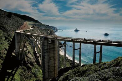 Beautiful Bridge Near Sea