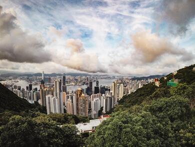 Beautiful City View From Mountains