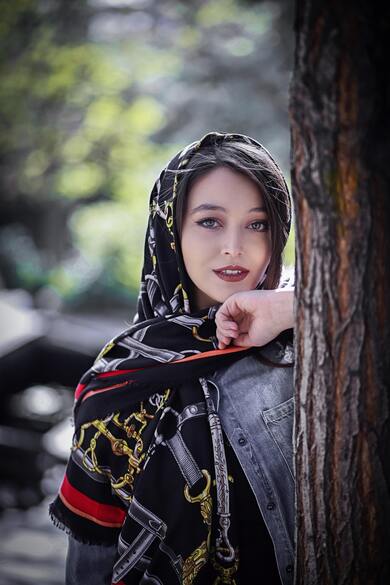 Beautiful Girl Near Tree