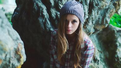 Beautiful Girl With Cap