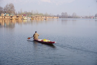 Beautiful Lake and Boat Photo