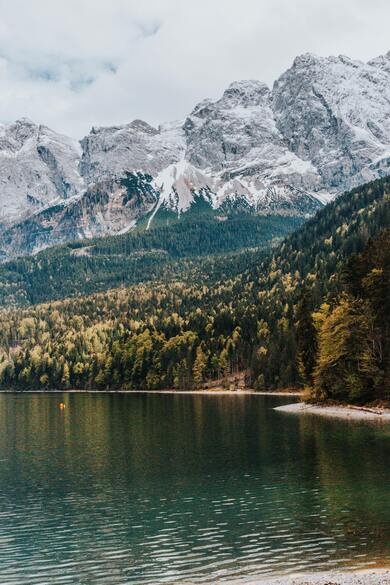 Beautiful Nature View of Lake And Mountains