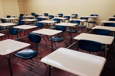 Benches in School Photo