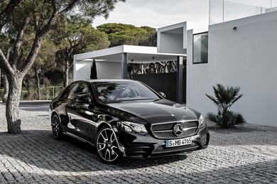 Black Mercedes Benz Car Park at Home Wallpaper