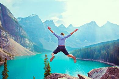 Boy Jumping in Water