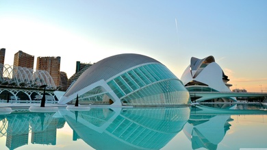 Ciudad De Las Artes Y Las Ciencias in Valencia Spain 4K