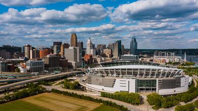 Contemporary Stadium Surrounded by Park