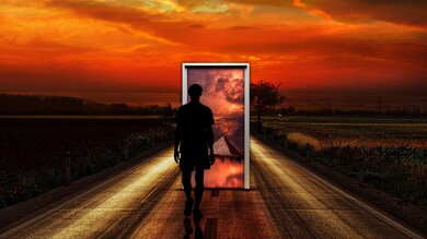 Creative Door on Road Photo