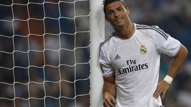 Cristiano Ronaldo Standing Beside Goal Post