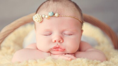 Cute Baby Sleeping 4K Photo